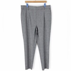 LOFT Women's Gray Plaid Ankle Pants